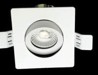 LED Einbaustrahler eckig 90x90mm dimmbar in  3000K oder 4000