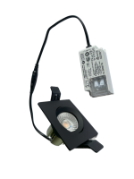 LED Einbaustrahler eckig dimmbar 90x90 mm CRI98  2700K oder 