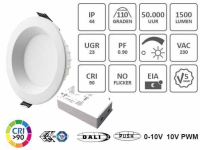 180mm LED ceiling spotlight Dali dimmable Topp Samsung LEDs.