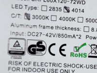LED Panel 120 x 60cm TÜV / GS Warmweiß, Neutralwe