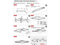 Ceiling mounting frame for IP65 LED Panel 62x62 or 120x30cm 