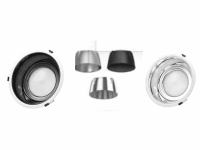 150mm LED recessed spotlight dimmable silver adjustable to 3