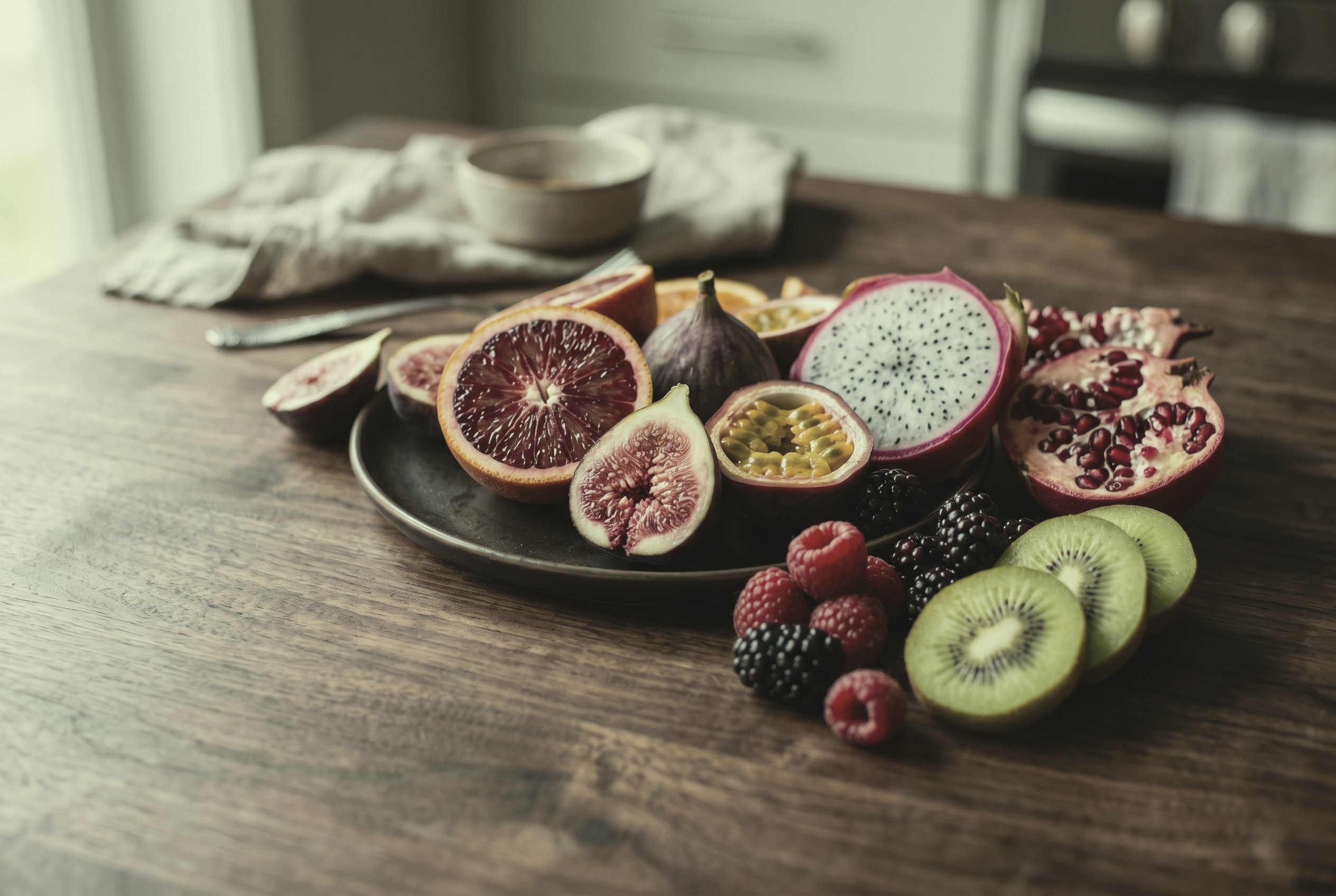 Frisches Obst unter CRI 80 — Farben wirken matt